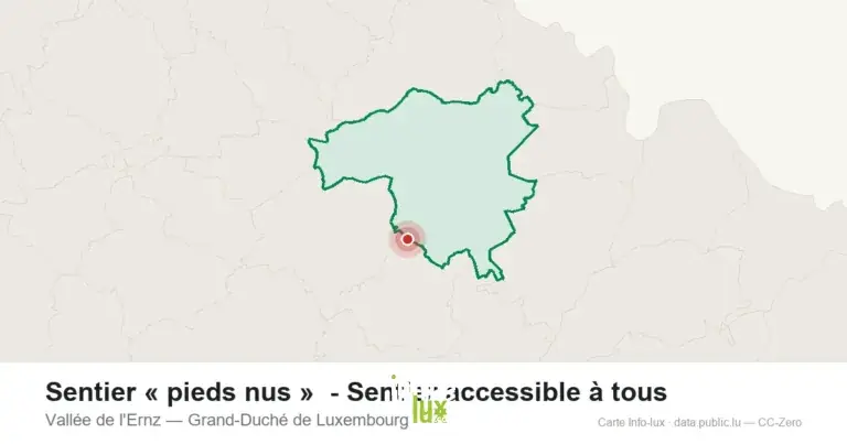 Sentier « pieds nus »  – Sentier accessible à tous dans la vallée de l’Ernz : sentier thématique au Grand-Duché de Luxembourg